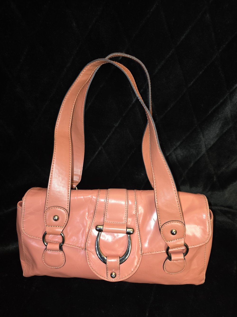 Apt. 9 Coral Pink Barrel Shoulder Bag